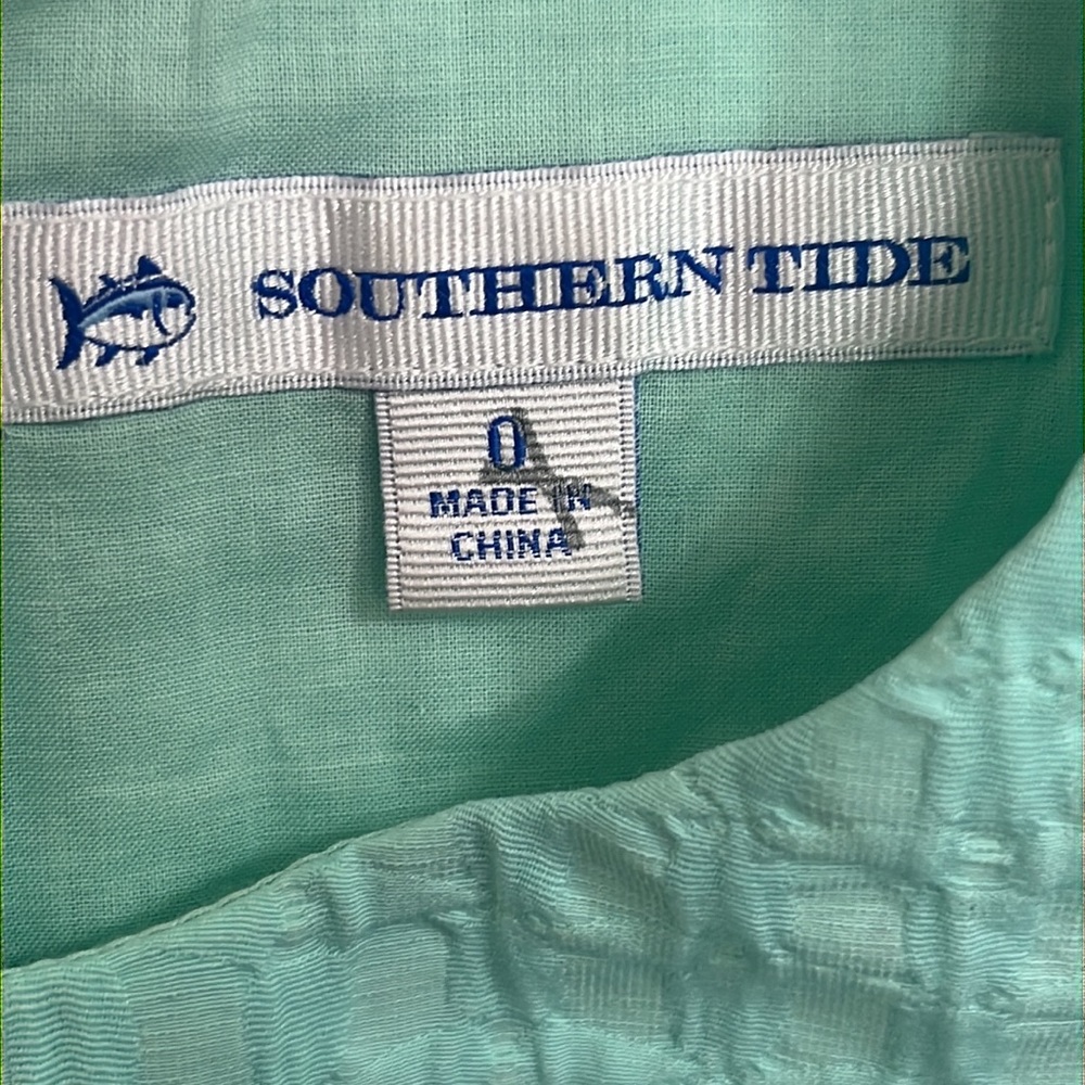 Southern Tide Sheath Seafoam Green Sleeveless Dress With Front Pockets Size 0 - Picture 8 of 10